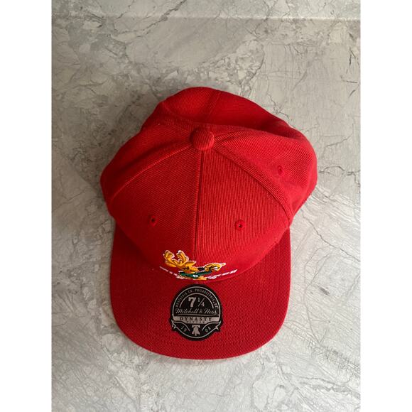 Milwaukee Bucks Retro Logo Mitchell & Ness Fitted Hat 7 1/4 - Picture 3 of 9